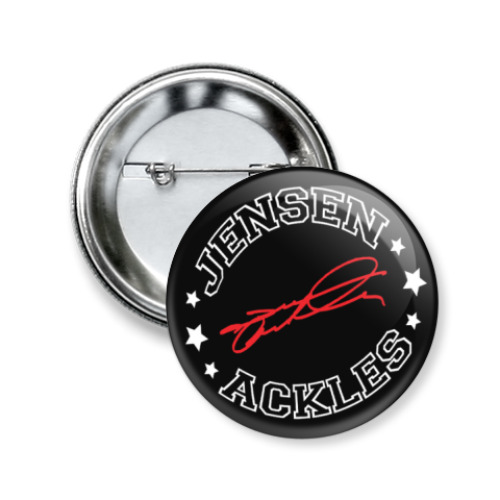 Значок 50мм с принтом Дженсен Supernatural Автограф