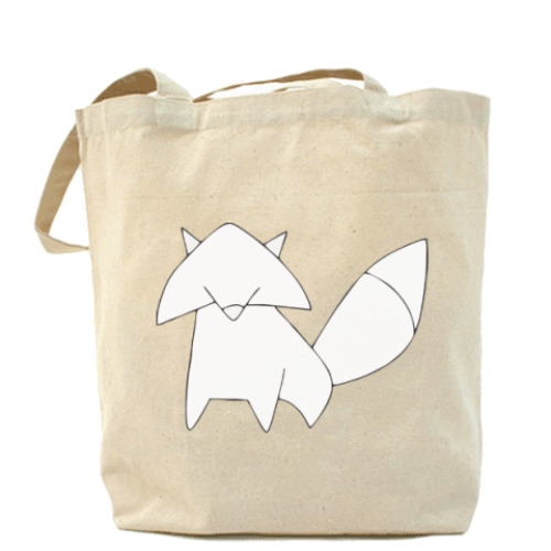 Сумка шоппер с принтом Лисенок контур