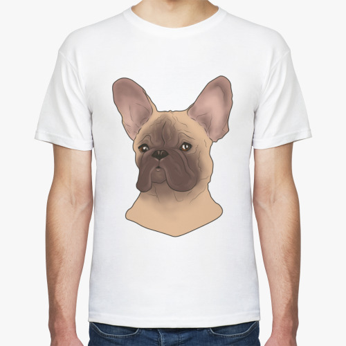 Футболка с принтом Французский бульдог