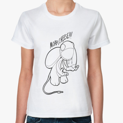Классическая футболка с принтом  moar Cheese