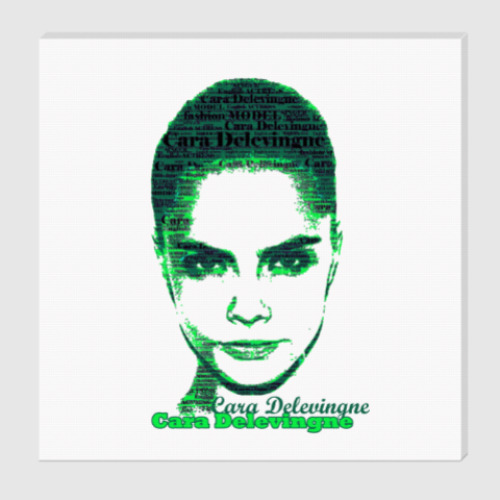 Холст с принтом Cara Delevingne/Кара Делевинь