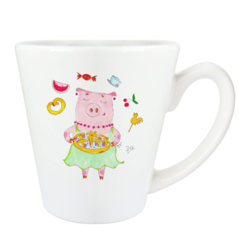 Чашка Латте с принтом Сладкой жизни!