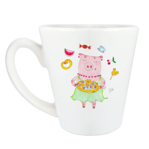 Чашка Латте с принтом Сладкой жизни!