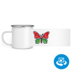 Кружка металлическая белая (круговая запечатка)