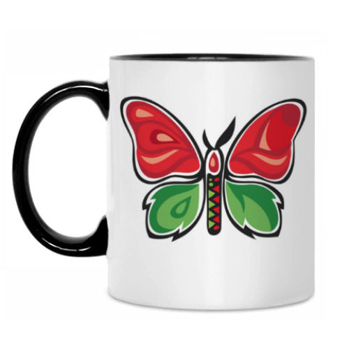 Кружка с принтом Бабочка-Метаморфоза