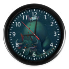 Настенные часы (с цифрами) Монстр под кроватью