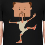 Смешной нарисованный каратист