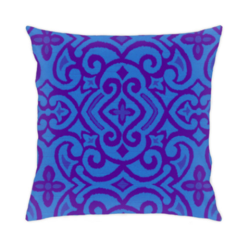 Подушка с принтом Фиолетово-синие счастье