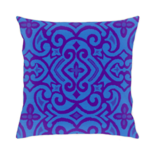 Подушка с принтом Фиолетово-синие счастье