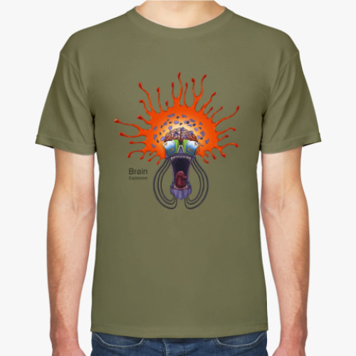 Футболка с принтом Взрыв мозга