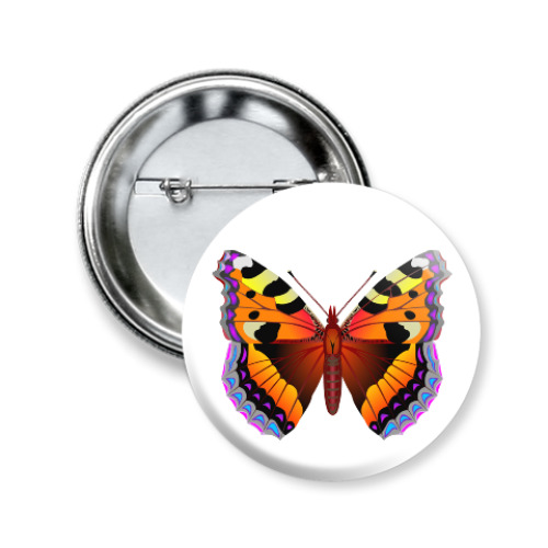 Значок 50мм с принтом Крапивница