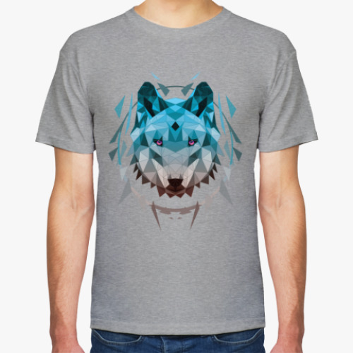 Футболка с принтом Геометрический Волк