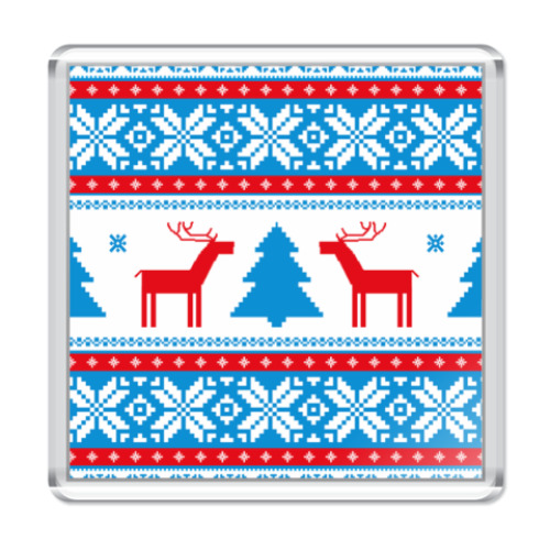 Магнит Вязаный зимний узор