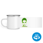 Кружка металлическая белая (круговая запечатка)