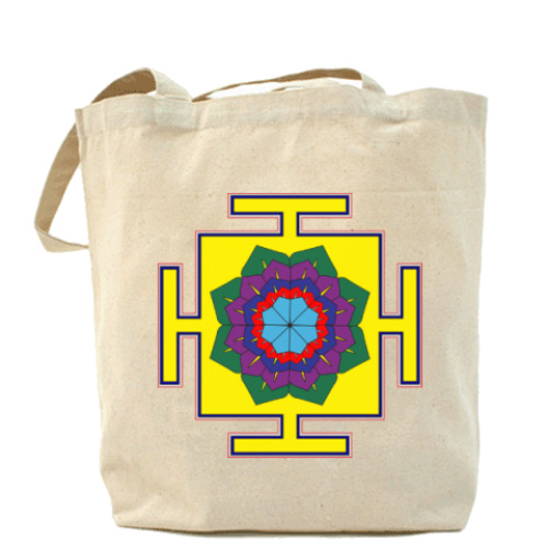 Сумка шоппер с принтом Вимана-янтра