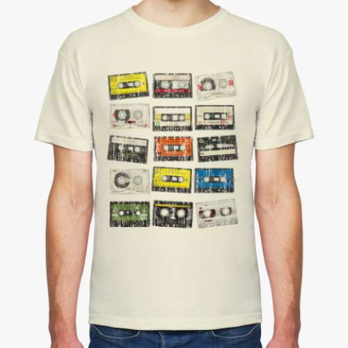 Футболка с принтом Старые кассеты