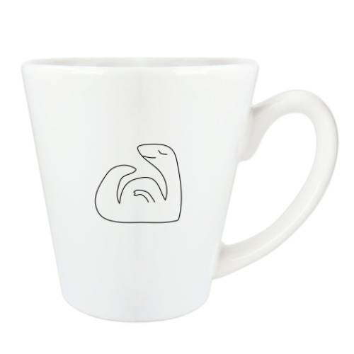 Чашка Латте с принтом Рептильный