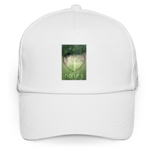 Кепка бейсболка с принтом 'I Heart Nature'
