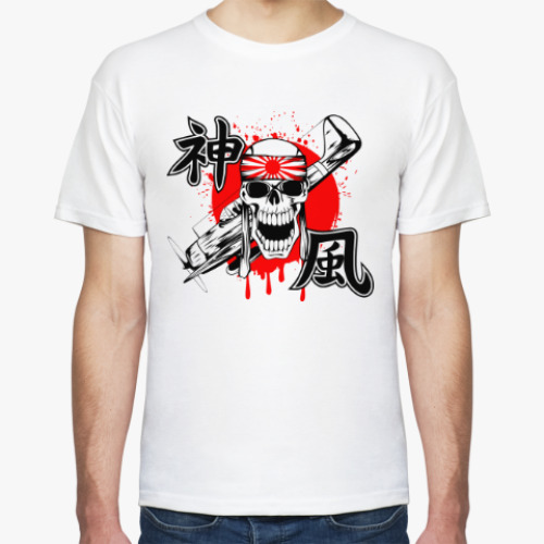 Футболка с принтом Камикадзе череп