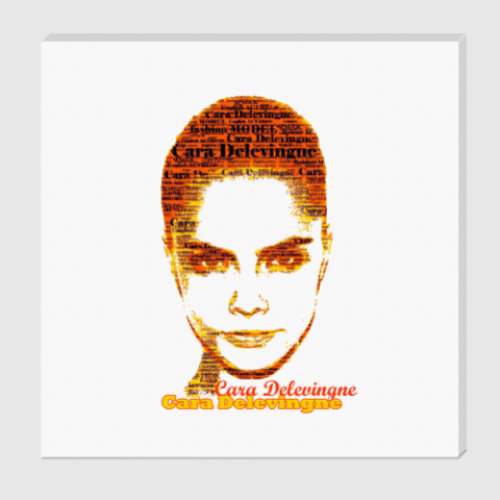 Холст с принтом Cara Delevingne/Кара Делевинь
