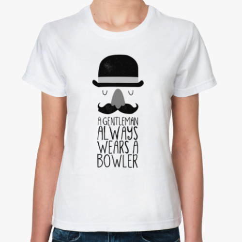 Классическая футболка с принтом Gentleman