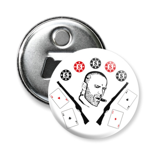 Магнит-открывашка card & two bullet