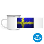 Кружка металлическая белая (круговая запечатка)