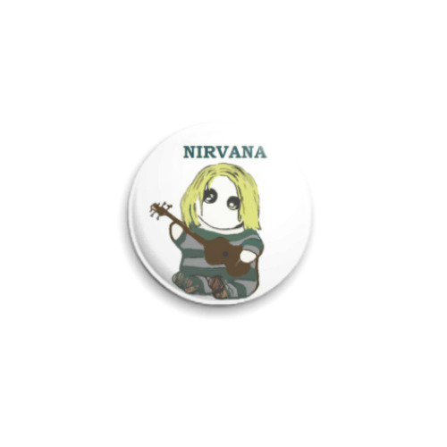Значок 25мм с принтом Nirvana