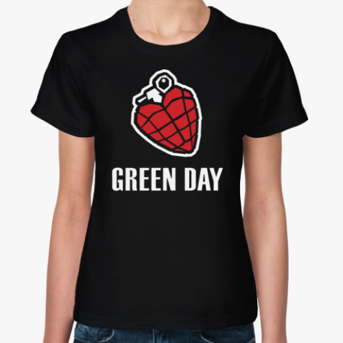 Женская футболка с принтом Green Day
