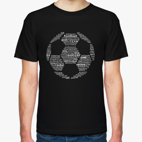 Футболка с принтом Мяч из футбольных терминов