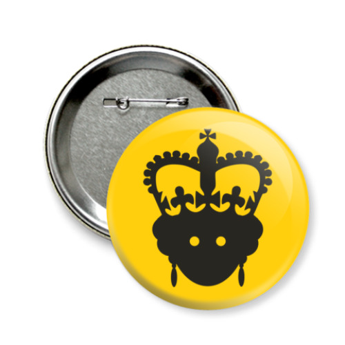 Значок 58мм с принтом  Королева Елизавета II