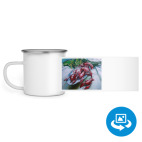 Кружка металлическая белая (круговая запечатка)