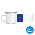 Кружка металлическая белая (круговая запечатка)