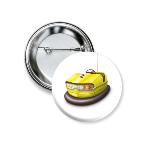 Значок 37мм с принтом avtodrom