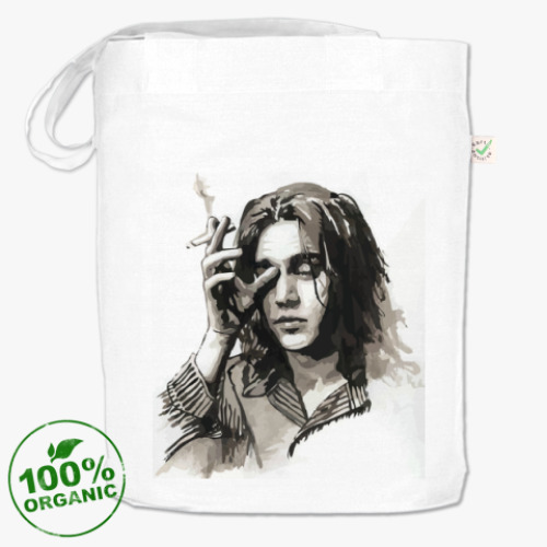 Сумка шоппер с принтом Джонни Депп (рисунок)