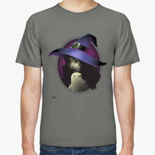 Футболка с принтом Хеллоуин Ведьма