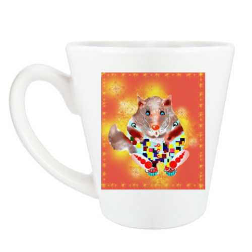 Чашка Латте с принтом Солнечный кот