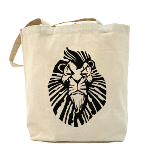 Сумка шоппер с принтом Важный лев