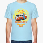 Классическая футболка Enjoy the SUMMER наслаждайся летом!