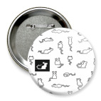 Значок 75 мм Узор из крыс