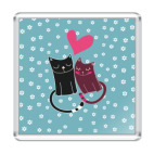 Магнит 6.5 x 6.5 см Котики