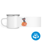 Кружка металлическая белая (круговая запечатка)