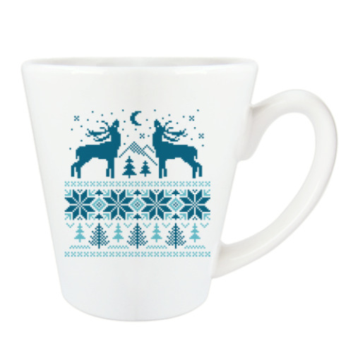 Чашка Латте с принтом Норвежский лес