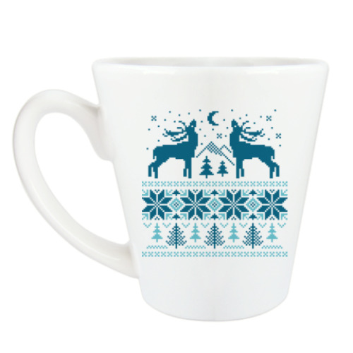 Чашка Латте с принтом Норвежский лес