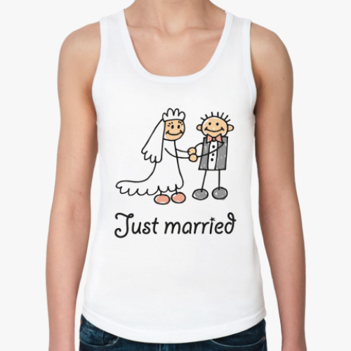 Женская майка Just married