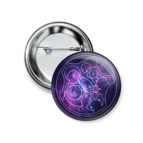 Значок 37мм с принтом DFTBA on gallifreyan