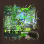 Ежик. Мимими. Дорога. Деревья. Роща. Небо.