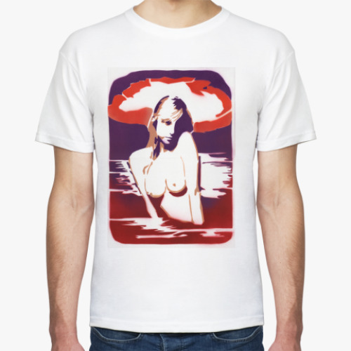 Футболка с принтом Сексуальная девушка