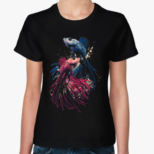 Женская футболка Аквариумные рыбки