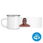 Кружка металлическая белая (круговая запечатка)